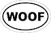 Oval Car Magnet WOOF Magnetic Bumper Sticker