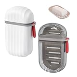 2 Stück Reise-Seifenschale mit Deckel, seifendose Reise,wasserdicht, tragbar, R-eise-Seifenhalter,...