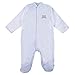 Produktbild Eevi Baby Love Strampler für Mädchen Jungen - Newborn Frühchen - 100% Baumwolle - Langarm - Füßchen - Größen 46/48/50/56/62/68 - Blau Rosa Beige Grau (48, Blau)