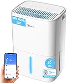 MIDEA Deshumidificateur d air Anti Moisissure 12L - Compresseur Intelligent et APP - Adsorbeur d'humidité electrique - Séchage du Linge, Capteur d'humidité Auto et anti-condensation - Idéal pour 35m²