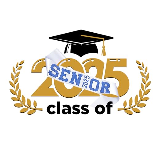 Wecrocs Senior 2025 Sashes, White with Royal Blue Glitter Letters, Graduation Party Supplie, Celebration sash 8PCS by Wecrocs - Image 6