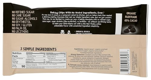 HU KITCHEN Organic Dark Chocolate Baking Chips, 7 OZ