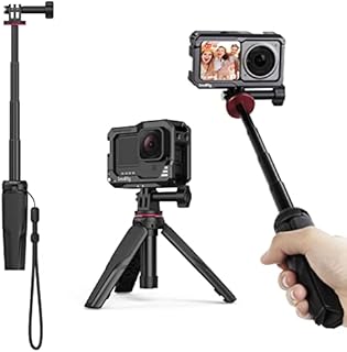 simorr VT-08 Action Cam Tripod Grip with Camera Mount Compatible for Gopro, for DJI Action 2 for Smartphone -3791