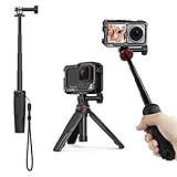 Action Cam Stativ simorr VT-08 Handgriff Stativ für Action Cam mit Halterung ActionCam Selfie Stick kompatibel für Gopro Hero 10/9/8/7, für DJI Action 2 -3791
