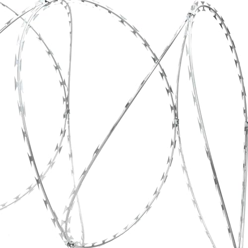 Alambre de púas Gecheer BTO-22, 328,1 pies (100 m), acero galvanizado para seguridad de cercas – Resistente a la intemperie y de alta resistencia para protección perimetral residencial, comercial e industrial miniatura 4