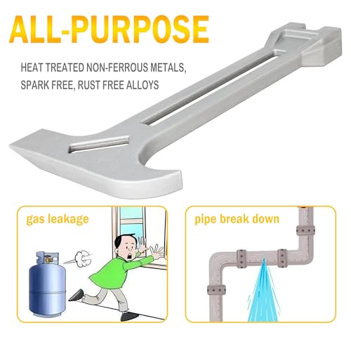 HOLEPU Gas Shut Off Tool Wrench, 4 in 1 Wrench, Gas & Water Turn Off Tool for Emergency Shut-Off Of Gas And Water