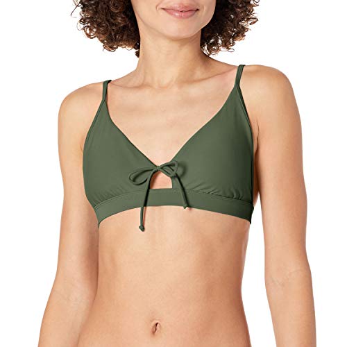 Body Glove Women s Standard Smoothies Adalee Solid Fixed Triangle Adjustable Bikini Top Swimsuit, Cactus, Medium
