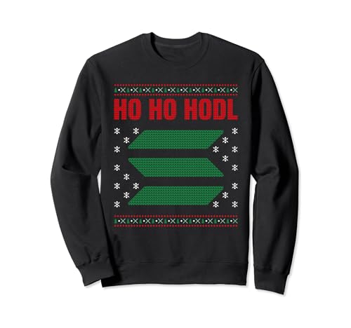 Ho Ho Hodl Solana Crypto Ugly Christmas Sweater Felpa