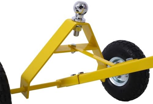 Trailer Dolly with Pneumatic Tires - 600 Lb. Maximum Tongue Weight Capacity (Yellow)