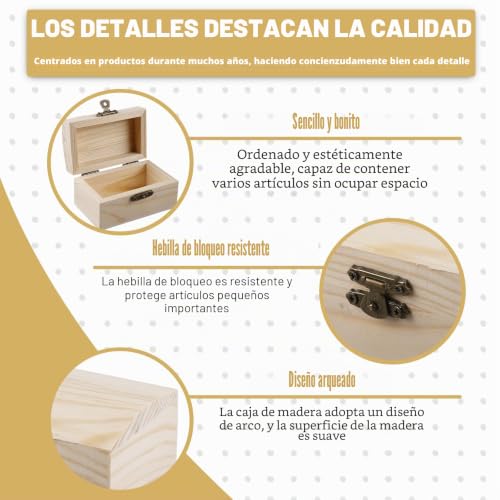 Cofre del tesoro para regalos especiales y presentación de recuerdos en bodas o bautizos 4