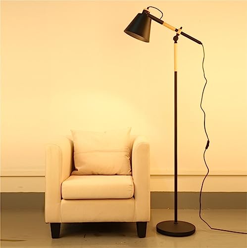 ¿Poca luz al leer? Lámpara de pie industrial ajustable 6