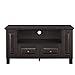 Walker Edison Furniture Company Traditional Wood Universal Stand with Storage Drawers for TV's up to 50" Flat Screen Living Room Entertainment Center, 44 Inch, Espresso Brown
