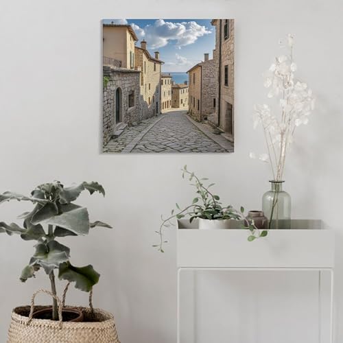 Toile murale abstraite tableau encadré salon 40x40