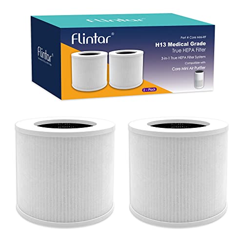 Flintar Core Mini Replacement Filter, Compatible With Levoit Core Mini Air Purifier, 3-In-1 H13 Grade True Hepa And High-Efficiency Activated Carbon Filter, Core Mini-Rf, 2-Pack #TOP7