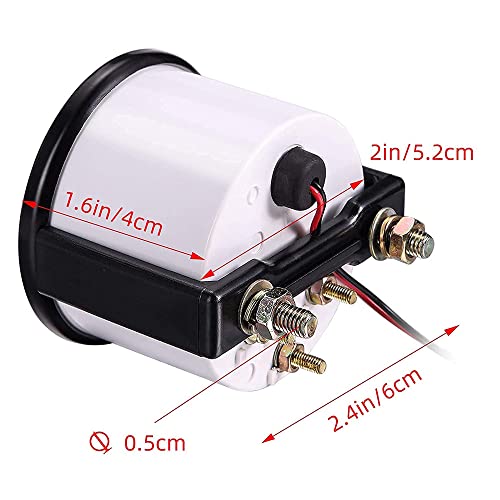 Gebildet Kraftstoffstandsanzeige, 2\ 52mm E-1/2-F-Zeiger Universal Kraftstofftankanzeige mit LED Hintergrundbeleuchtung für Auto, Wohnmobil, Yacht, Boot, Motorrad