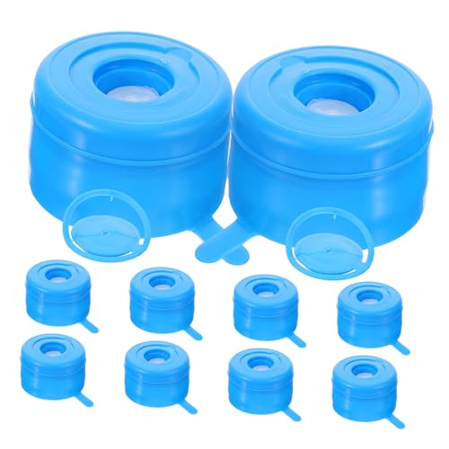 ELAYARD Tapones Reutilizables para Garrafones De Agua 10 Piezas Azul 9.2 g Reforzados Sellado Seguro para Hogar Oficina Gimnasio Viajes