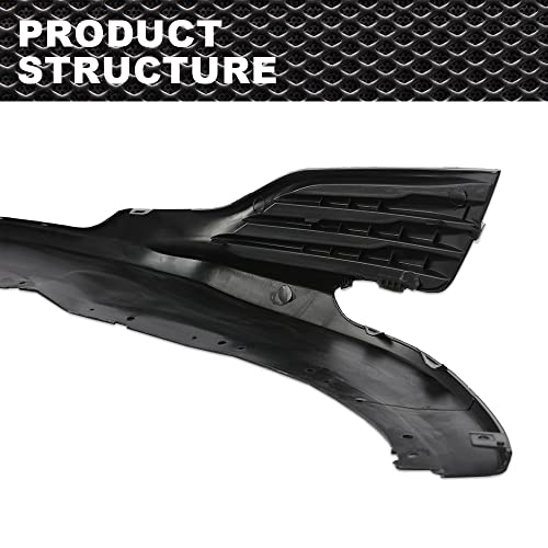 Crodessign Front Bumper Lower Cover Lip Protector Compatible With 2019 2020 2021 Chevy Malibu Black Plastic #TOP6