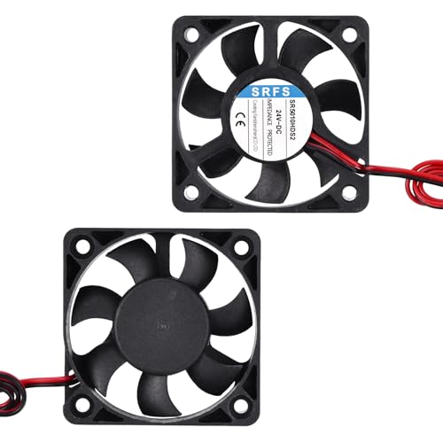 Image of sourcing map 5010 Fan 50mm x 10mm 2 Inch 5V Small Plastic Cooling Fan 2 Pin for Computer PC Case CPU Heatsink 3D Printer Desktop Cooling Router Server(2 PCS)