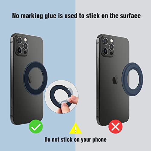 Image of Nillkin 2 pcs SnapHold Magnetic Sticker for Apple iPhones with Magsafe Only PU Material Strong Adhesion Media View or Office Use Blue Color X 2