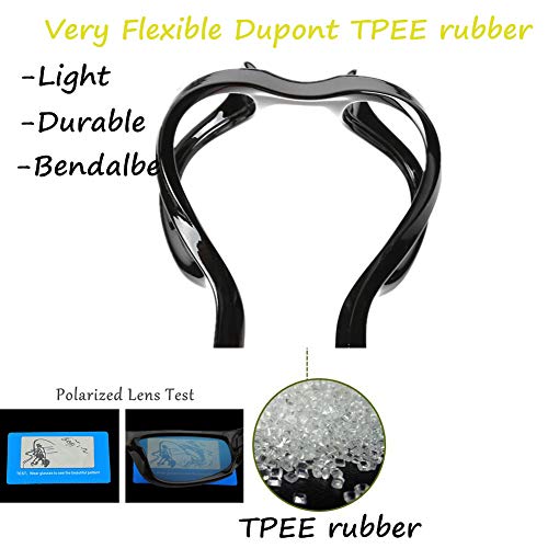 Kids Flexible Polarized Sunglasses For Boys Girls Age 3-10 With Straps (Black/Mirrored Green Lens) #TOP2