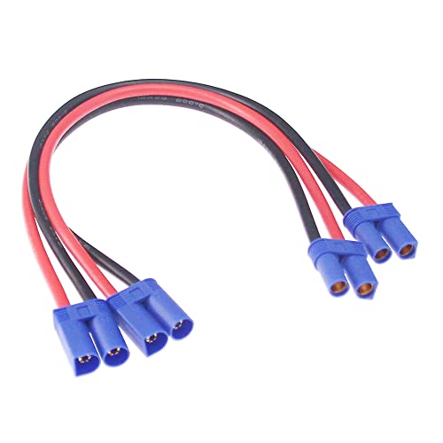 Conector EC5 macho a hembra con cable de silicona de 12 pulgadas C173-2 de alta conductividad