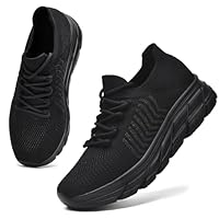 ELAPHURUS Chaussures de Sport en Mesh pour Femmes Chaussures de Fitness Chaussures de Course Légères, A Noir, 41 EU