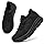 ELAPHURUS Chaussures de Sport en Mesh pour Femmes Chaussures de Fitness Chaussures de Course Légères, A Noir, 41 EU