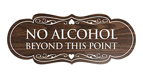 Panneaux No Alcohol Beyond This Point pour Organiser vos Salons et Zones de Réception
