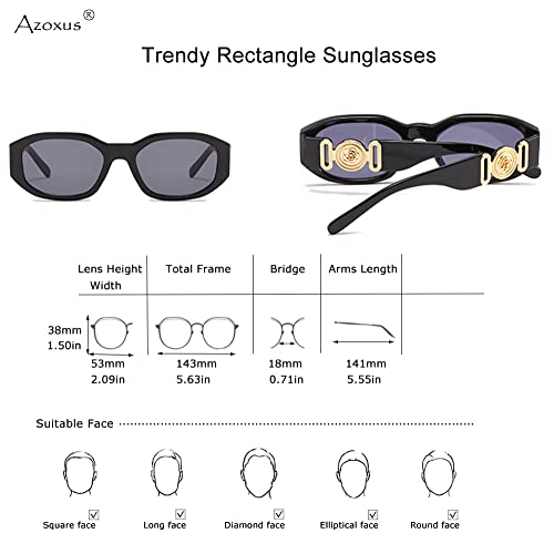 Stylish Retro Small Rectangle Sunglasses Non Polarized Vintage 90's Square Frame AZ94813
