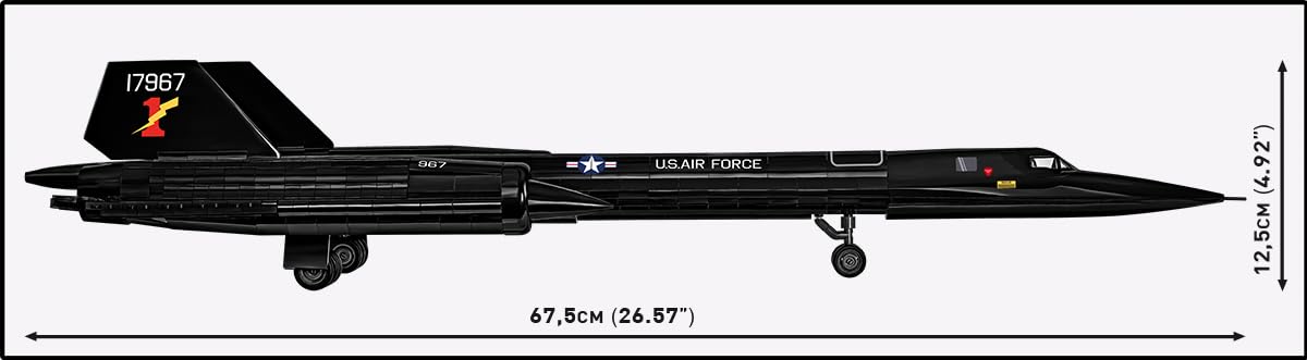 COBI Lockheed SR-71 Blackbird, Avion Militaire américain, Échelle 1:48, Ensemble de Construction de 1374 pièces