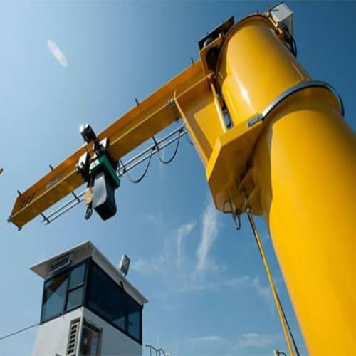 Industrial Free Standing Jib Crane 1–10 Ton, Heavy Duty Column Mounted Jib Crane with Electric Hoist and 360 Degree Rotation