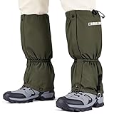 CAMULAND Polainas 900D Resistente e Impermeables para Senderismo y Caza, Unisex Adultos, Ajustables y Transpirables para Botas, Verde Militar