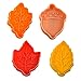R&M Fall Leaves Collection Pastry & Cookie Cutter set of 4. Assorted Colors and Designs, Leaves, Autumn, Acorn. 2 Inches Assorted Plastic Cookie Cutters