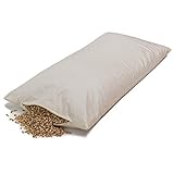GIRAFFENLAND Bio Dinkelspelzkissen 40x80cm, Bio-Perkal + Bio Füllung, direkt befüllt | ungefärbt...
