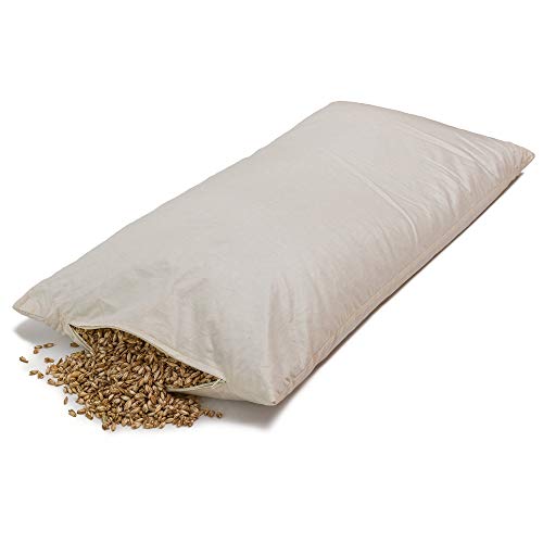 Giraffenland Coussin Bio à l´épeautre 40x80cm, Percale Bio + garnissage Bio, Directement rempli | Non coloré et Non Blanchi | Coussin, Oreiller