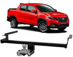 Hitch Master - Engate Reboque Fixo para Fiat Strada 20/24 Cabine Simples/Dupla - Capacidade de Tração 500Kg - INMETRO