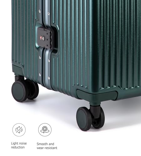 Image of feilario Super Large Aluminum Frame Checked Zipperless Luggage | PC shell, TSA lock, cup /phone holder and corner guards support 5-10 day business trips, family travel and flights
