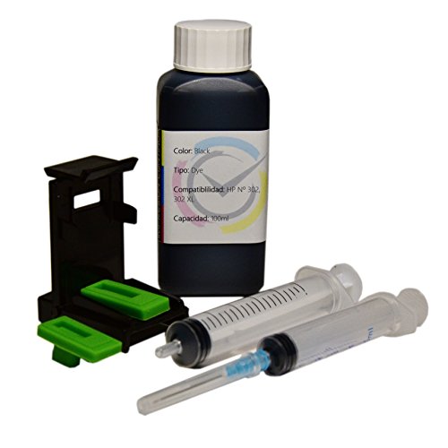 KIT DE CARGA PARA CARTUCHO ORIGINAL HP Nu00ba 302,302XL NEGRO