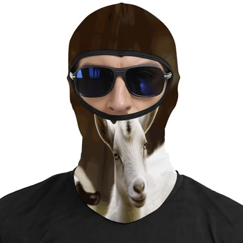 Balaclava para hombres y mujeres con diseño de cabra, máscara facial térmica para clima frío, equipo de motocicleta, máscara de esquí para invierno miniatura 3