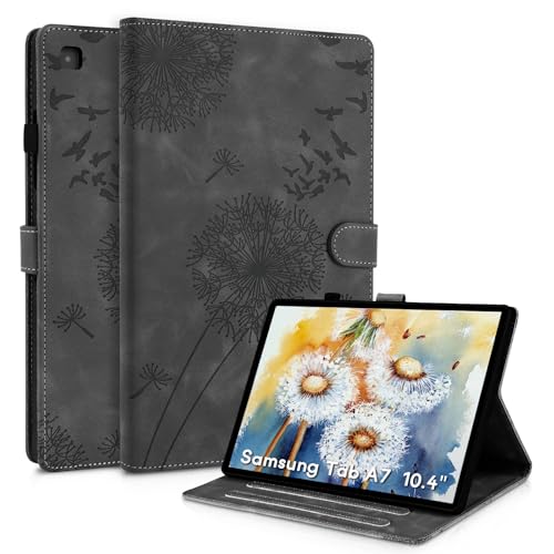 Tablet Case for Samsung Tab A7 10.4, Dandelion Design with Kickstand for Pencil Holder, Magnetic Closure Case Compatible with Samsung Galaxy Tab A7 10.4 Inch 2022 2020 SM-T509 T500 T505 T503 Black