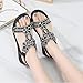 Dkieuyu Rhinestone Sandals for Women 2026 Dressy Casual Summer Flat Casual Dress Sandal Sparkly Beach Wedding Bride Sandals