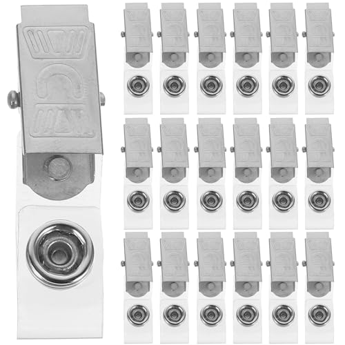Clips métalliques pour badges avec lanières PVC POPETPOP (Lot de 300)
