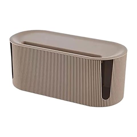 Povanjer Cable Tidy Box, Desk Cable Management Box, Hide and Conceal Extension Blocks and Electrical Cables, Wires Keeper Holder, for Desk, TV, Computer, USB Hub Cover