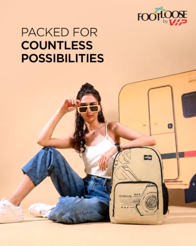 Image of FOOTLOOSE by VIP Nomad Laptop Backpack for Men & Women | 26 Litre Travel Backpack with 15.6 inch Laptop Compartment | Office, College, School Bag