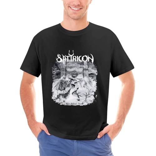 lalakeLALART6 Satyricon-Dark-Medieval-Times-T-Shirt-Norwegian-Black-Metal-Style-Satyr-Frost-Traditional-Heavy-Metal-Satyricon