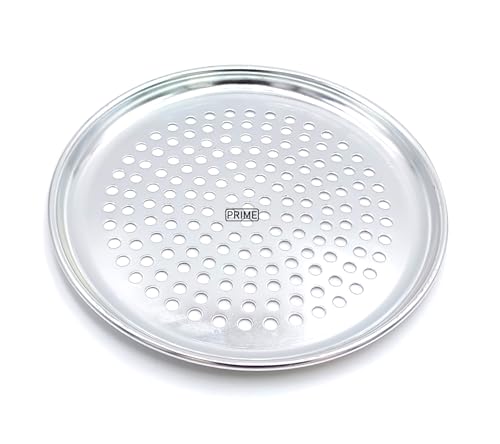 Image of Prime Bakers and Moulders Aluminium Perforated Pizza Tray for Oven, Round (Aluminum, 11 Inch)