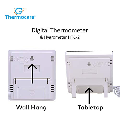 Image of Room Temperature Meter Digital Wall Hanging HTC-2 Black and white color