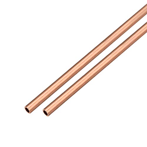 Image of sourcing map 2Pcs Copper Round Tube Pipe 5mm Outside Diameter x 3mm Inside Diameter 500mm Long