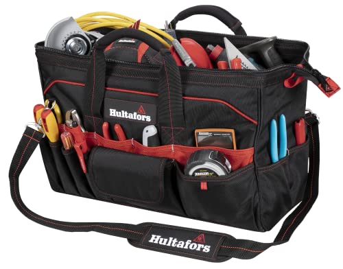 Hultafors Work Gear HT5544 Tradesman's Tool Bag, 40 Pockets, Heavy Duty Ballistic Polyester Tool Carrier, Neoprene Carrying Handles, Adjustable Slip-Resistant Shoulder Straps