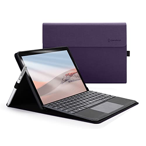Omnpak Protective Case for Surface Go 4 2023/Go 3 2021/Go 2 2020/Go 2018 with Stylus Holder, Multiple Angle Slim Lightweight Cover, Compatible with Type Cover Keyboard（Keyboard Not Included）